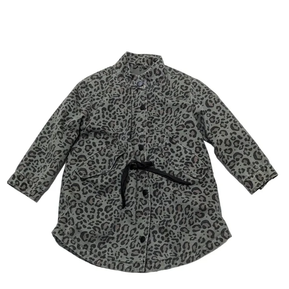 ZARA GIRLS Animal Print Jacket With Removable Inner Vest Size 5